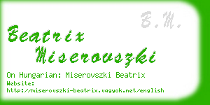 beatrix miserovszki business card